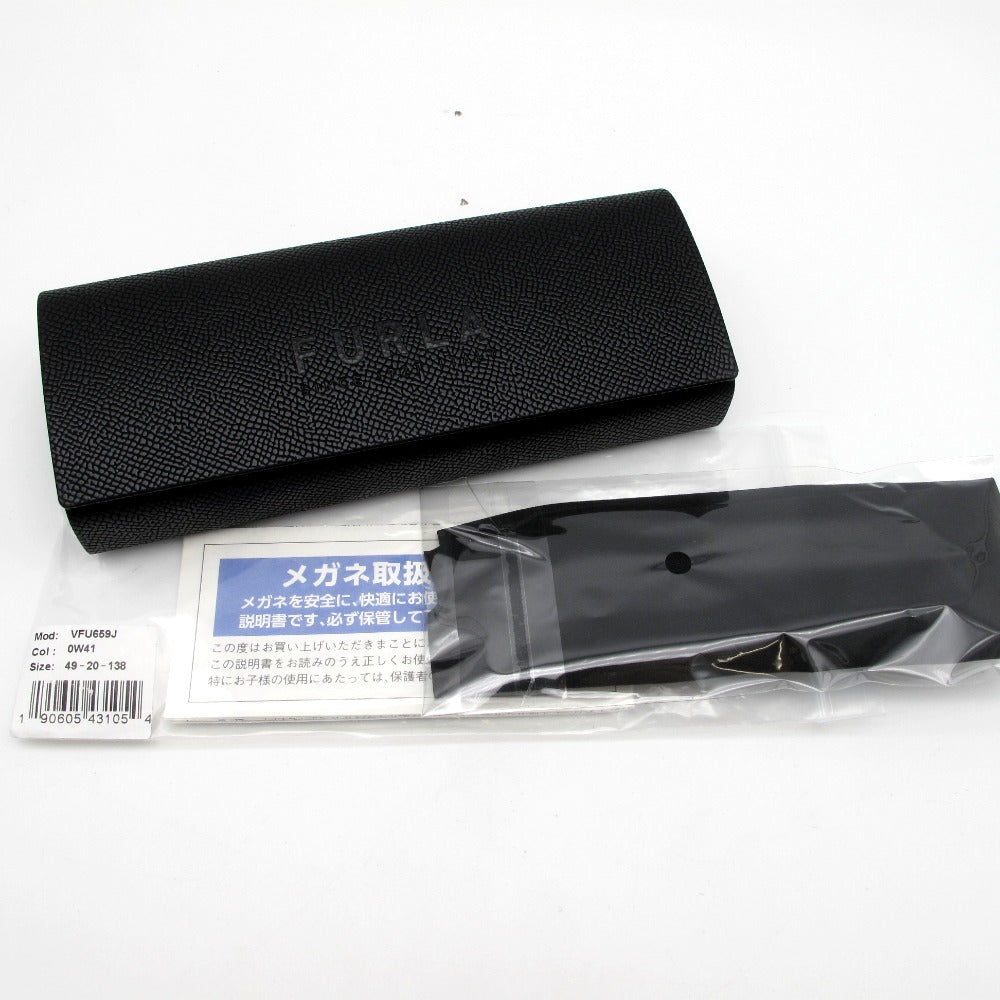 Furla フルラ サングラス メガネフレーム プラスチック ステンレス ウェリントン 0W41 クリアブラウン 49 20 138 ケース付き アイウェア VFU659J