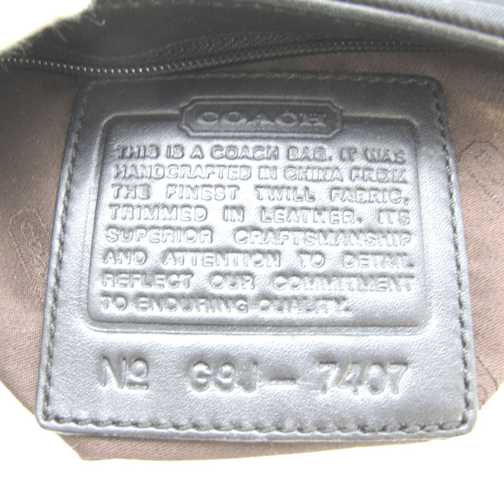 COACH コーチ ハンドバッグ ナイロン 軽量 ブラック レディース 7407