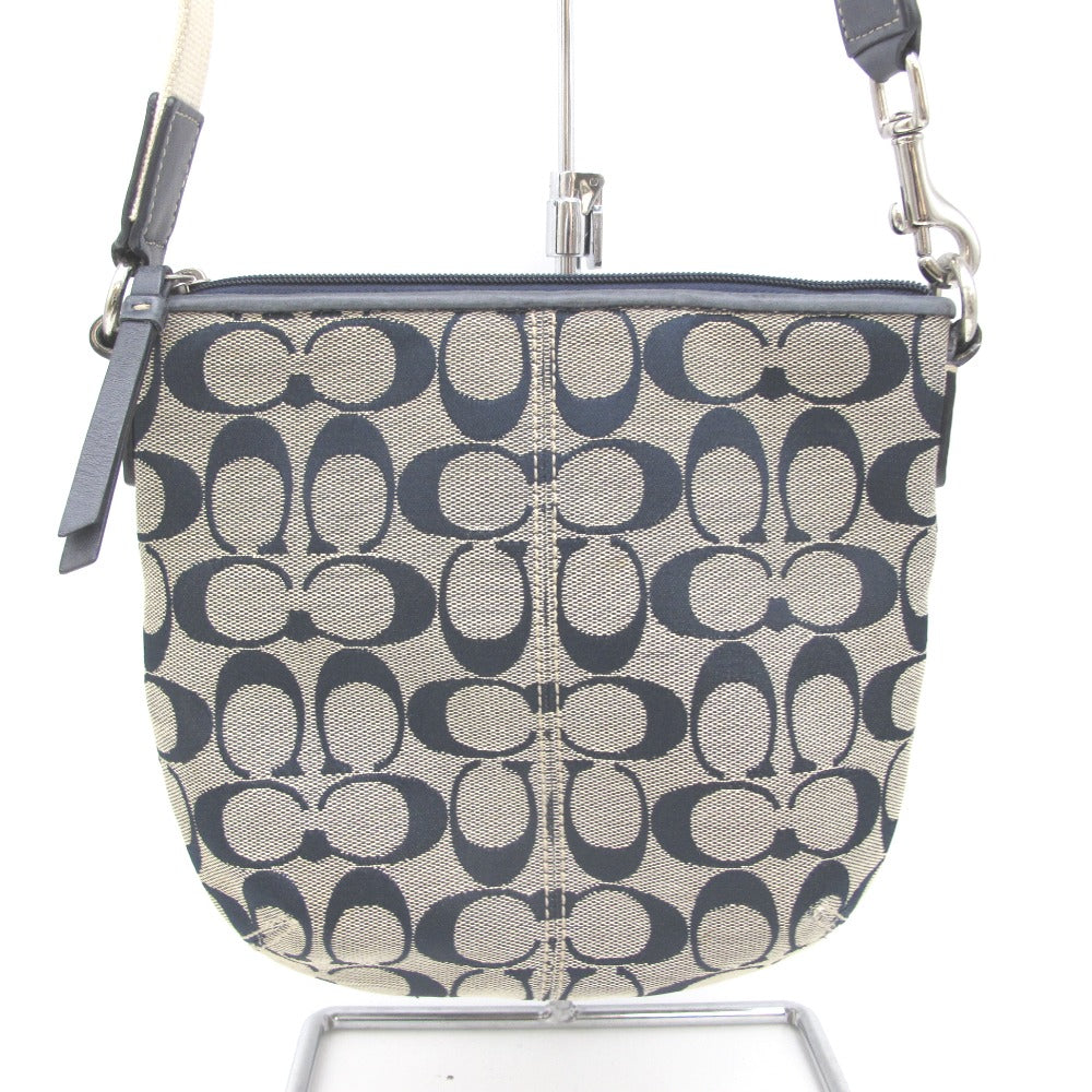 COACH コーチ ショルダーバッグ ナイロン シグネチャー ブルー レディース