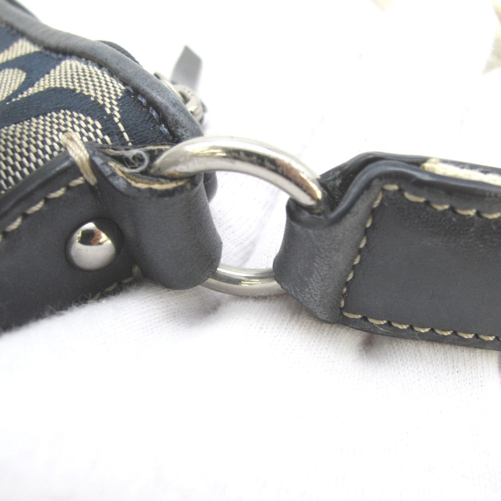 COACH コーチ ショルダーバッグ ナイロン シグネチャー ブルー レディース