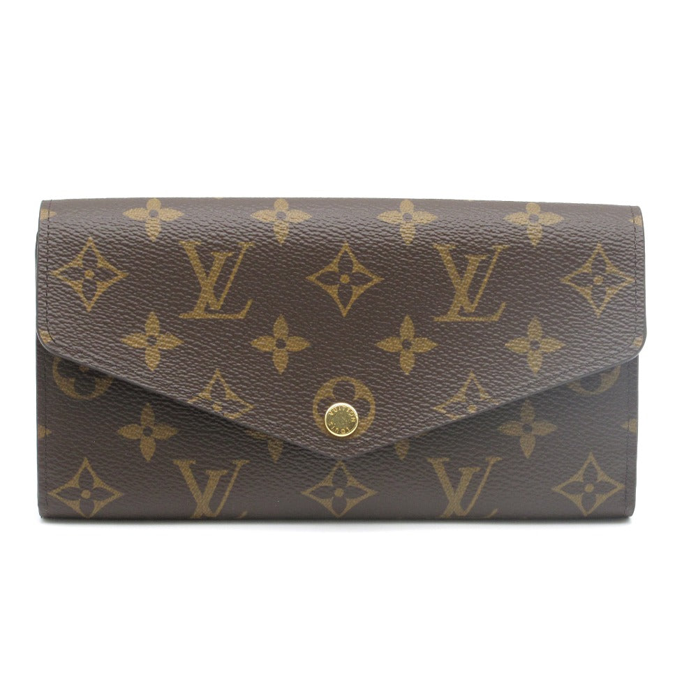 LOUIS VUITTON ルイ・ヴィトン ポルトフォイユ サラ モノグラム フューシャ M62234 長財布 PVC レザー ブラウン レディース 未使用品
