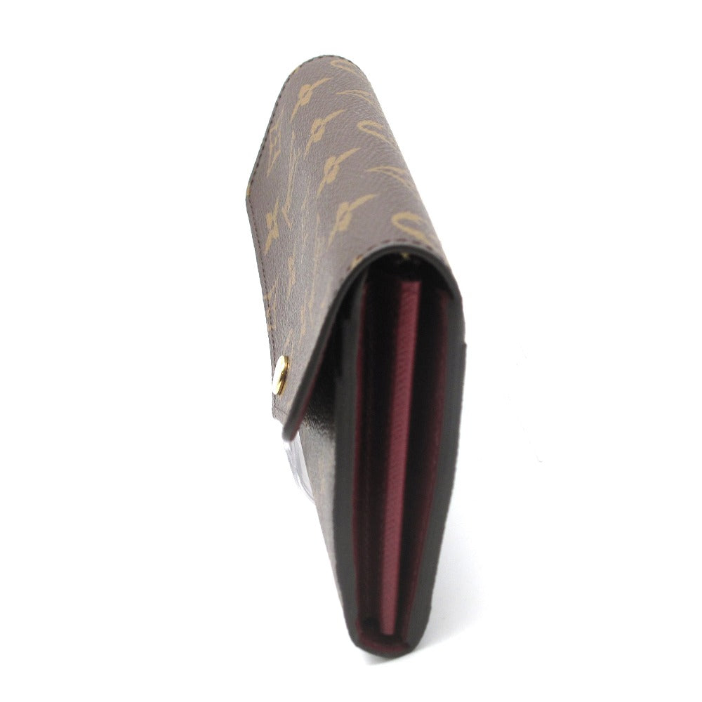 LOUIS VUITTON ルイ・ヴィトン ポルトフォイユ サラ モノグラム フューシャ M62234 長財布 PVC レザー ブラウン レディース 未使用品
