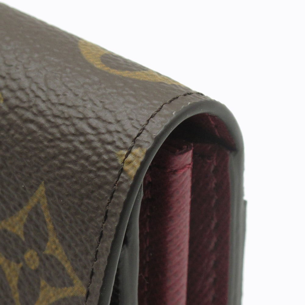 LOUIS VUITTON ルイ・ヴィトン ポルトフォイユ サラ モノグラム フューシャ M62234 長財布 PVC レザー ブラウン レディース 未使用品