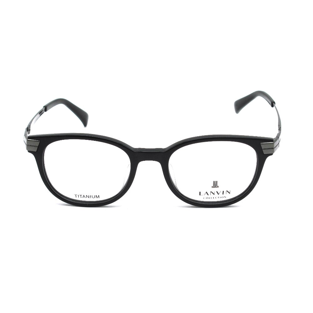 LANVIN ランバン メガネフレーム VLC017J-0700 ブラック 50 20 140 プラスチック チタン 日本製 クロス・ケース付き 眼鏡 サングラス アイウェア 未使用品