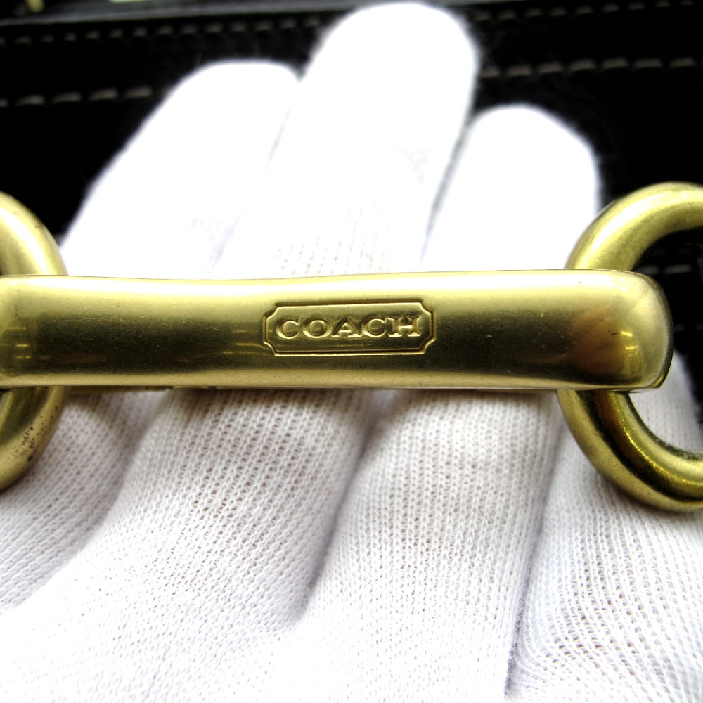 COACH コーチ ハンドバッグ レザー ナイロン シグネチャー ブラック レディース F15672