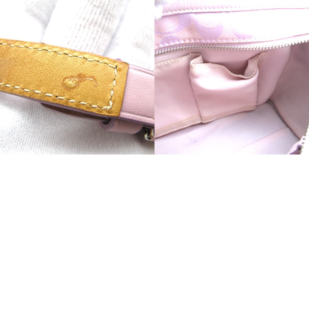 COACH コーチ ハンドバッグ ナイロン レザー シグネチャー ピンク レディース 6828