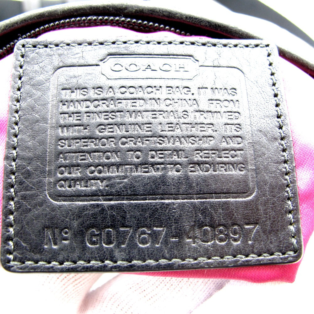 COACH コーチ ショルダーバッグ ナイロン 正面ロゴ シグネチャー ベージュ レディース 40897
