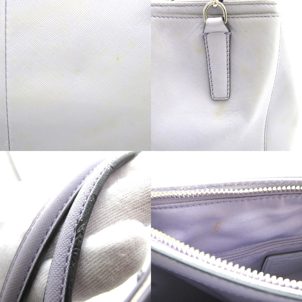 COACH コーチ ハンドバッグ レザー 正面ロゴ グレーパープル レディース 30128 難あり
