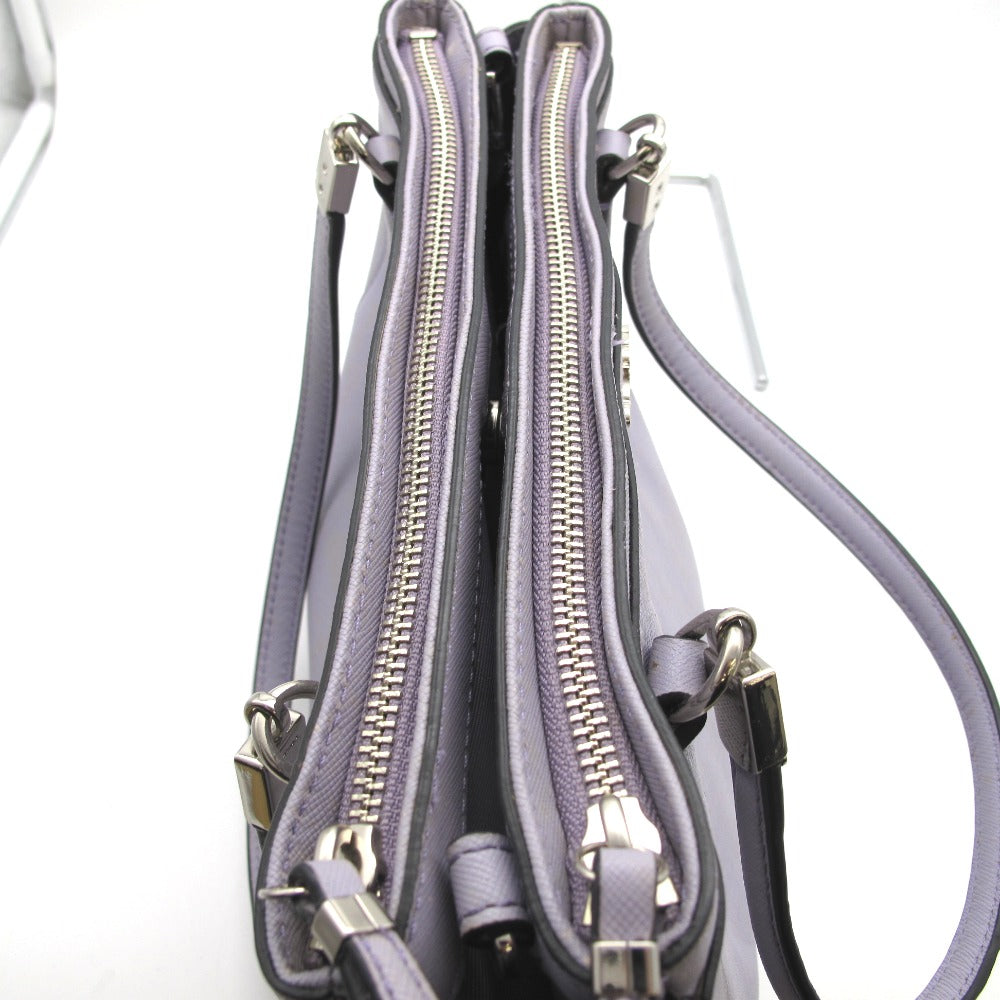 COACH コーチ ハンドバッグ レザー 正面ロゴ グレーパープル レディース 30128 難あり