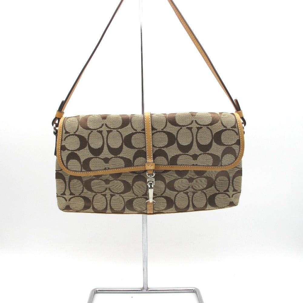 COACH コーチ ハンドバッグ シグネチャー ナイロン ベージュ レディース 6348