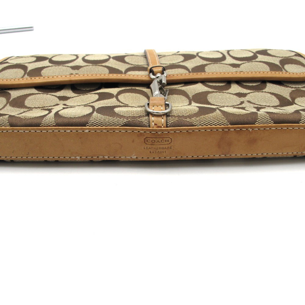 COACH コーチ ハンドバッグ シグネチャー ナイロン ベージュ レディース 6348