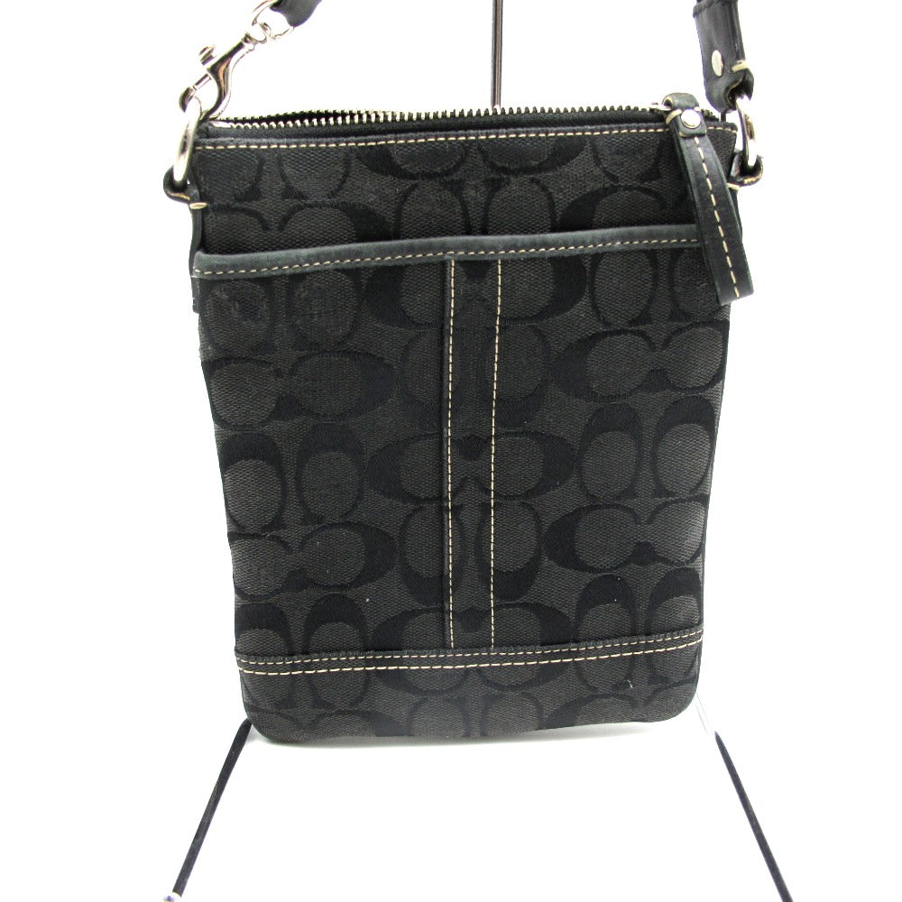 COACH コーチ ショルダーバッグ シグネチャー ブラック ナイロン レディース 10250