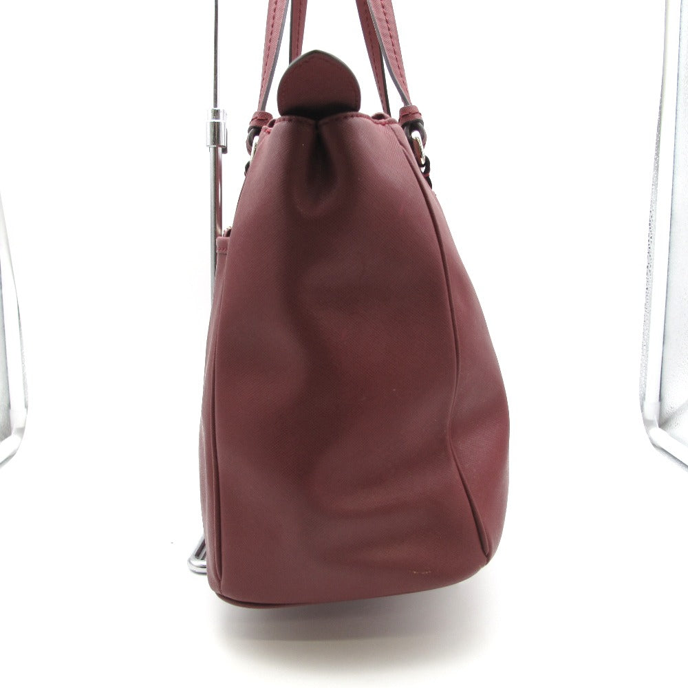 COACH コーチ ショルダーバッグ トートバッグ ハンドバッグ 2WAY 斜め掛け 正面ロゴ レザー ワインレッド レディース