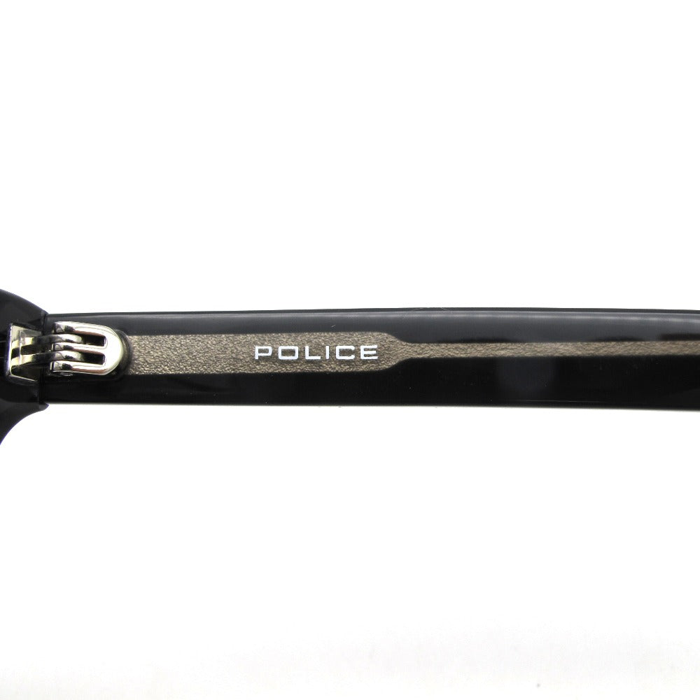 POLICE ポリス サングラス メガネフレーム スクエア フルリム アセテート ステンレス クリアブラック ブラック 53 17 142 クロス・ケース付き 眼鏡 アイウェア VPLL93J-04AL 未使用品