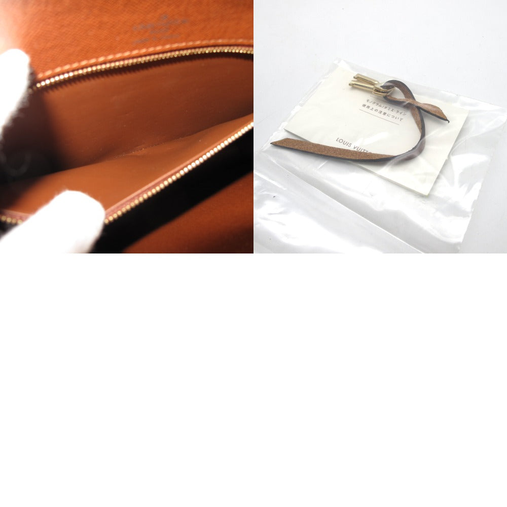 LOUIS VUITTON ルイ・ヴィトン モンソー 28 モノグラム M51185 2WAY ショルダーバッグ ハンドバッグ 鍵付き PVC レザー ブラウン