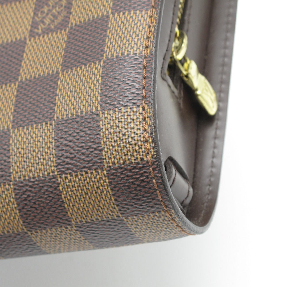 LOUIS VUITTON ルイ・ヴィトン サンルイ ダミエ エベヌ N51993 クラッチ セカンドバッグ ポーチ ストラップ付き PVC レザー ブラウン
