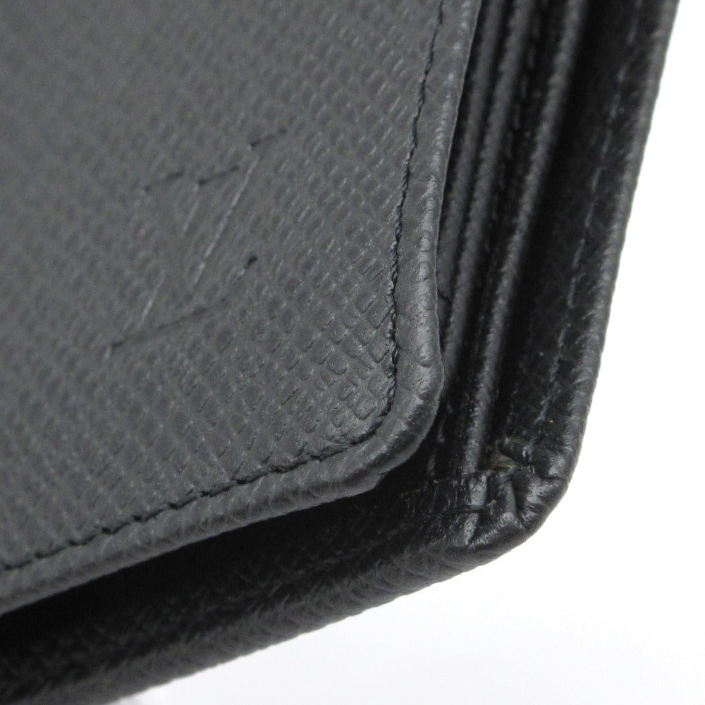 LOUIS VUITTON ルイ・ヴィトン ポルトビエ3カルトクレディ タイガ M30452 アルドワーズ 二つ折り財布 コンパクトウォレット レザー ブラック メンズ 箱付き 未使用品