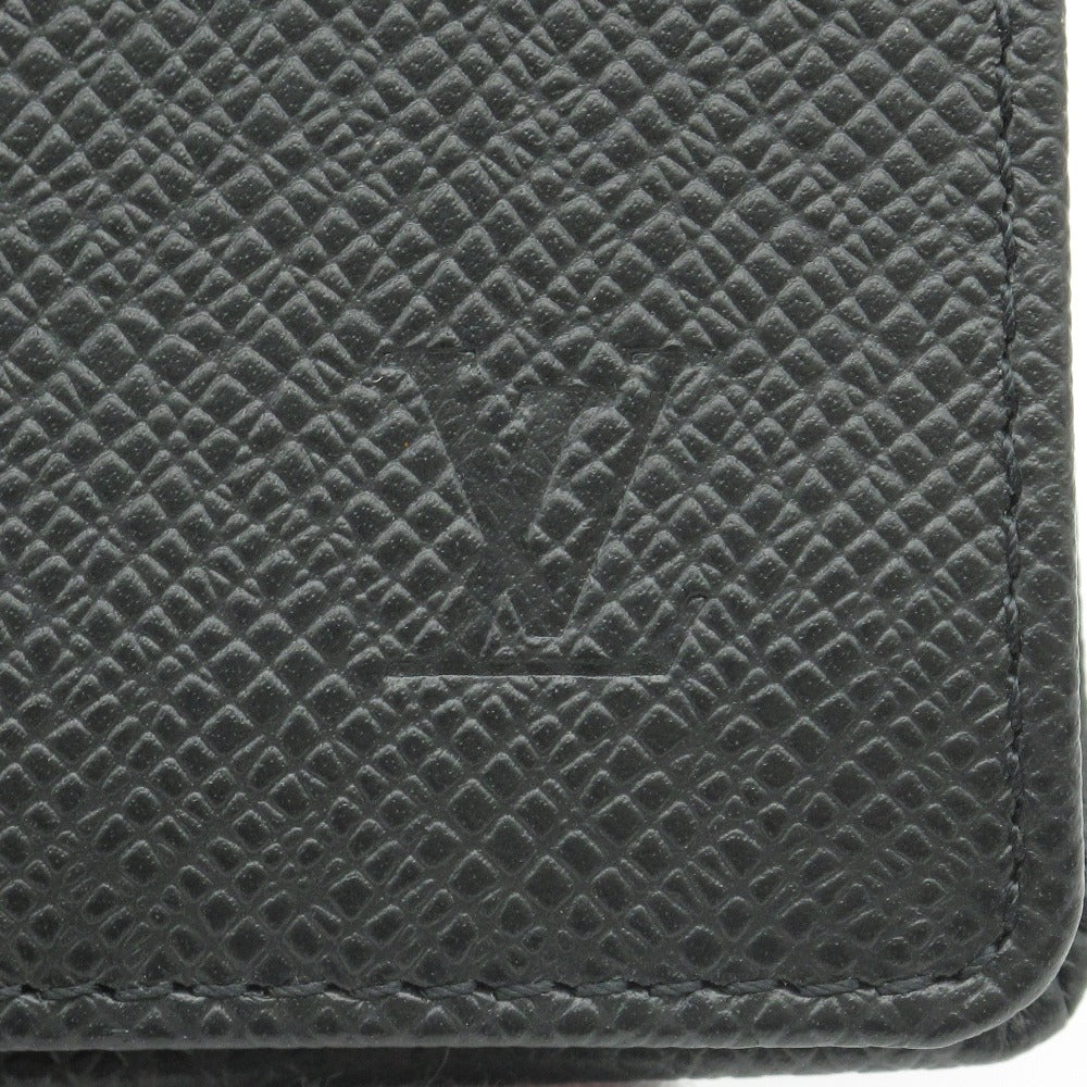LOUIS VUITTON ルイ・ヴィトン ポルトビエ3カルトクレディ タイガ M30452 アルドワーズ 二つ折り財布 コンパクトウォレット レザー ブラック メンズ 箱付き 未使用品
