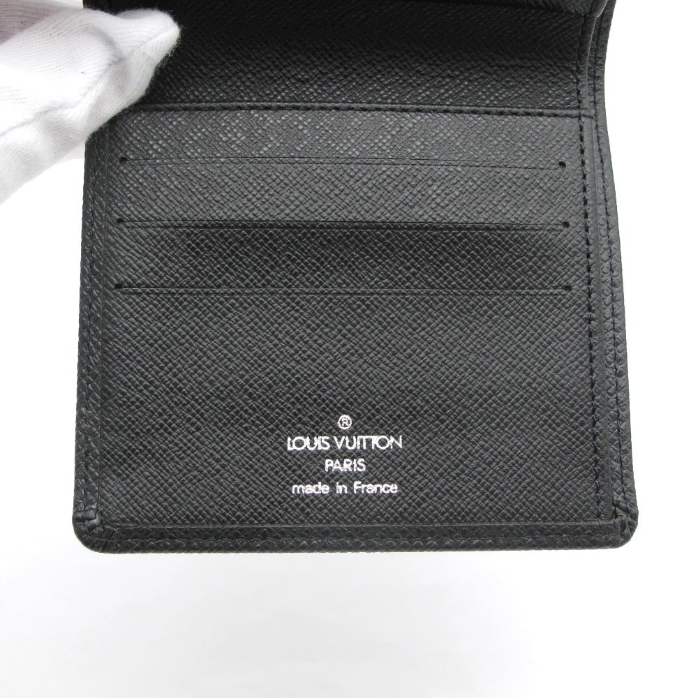 LOUIS VUITTON ルイ・ヴィトン ポルトビエ3カルトクレディ タイガ M30452 アルドワーズ 二つ折り財布 コンパクトウォレット レザー ブラック メンズ 箱付き 未使用品