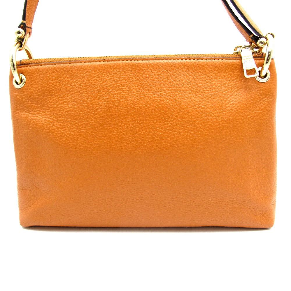 COACH コーチ ショルダーバッグ 斜め掛け 表ロゴ レザー オレンジ レディース 76645