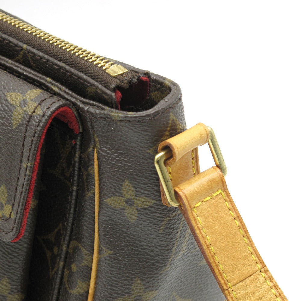 LOUIS VUITTON ルイ・ヴィトン ヴィバシテPM モノグラム M51165 ショルダーバッグ 斜め掛け クロスボディ ポシェット PVC レザー ブラウン レディース