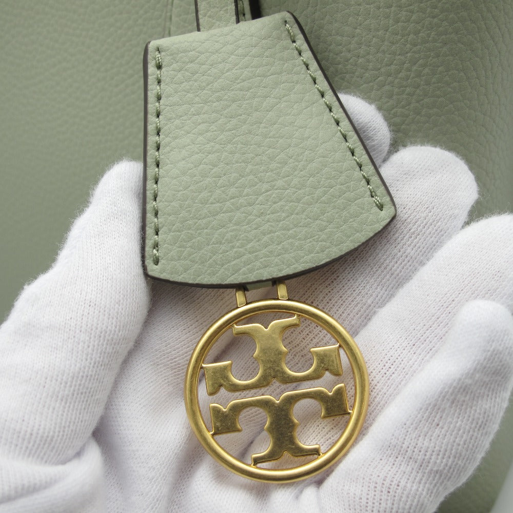 Tory Burch トリーバーチ ペリー スモール トリプルコンパートメント ピックステッチ トート 135877 2WAY ショルダーバッグ レザー ライトグリーン系 レディース 未使用品