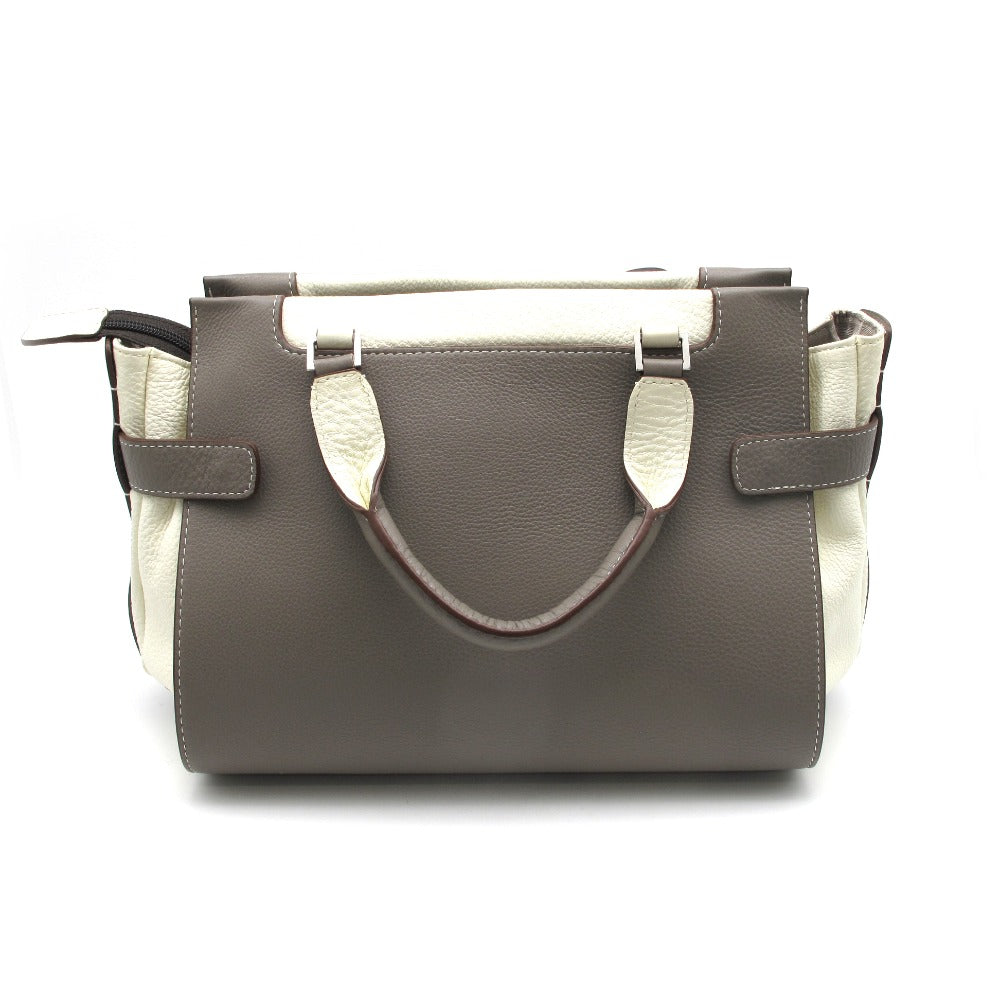 PELLE BORSA ペレボルサ 3WAYバッグ ショルダーバッグ ハンドバッグ 斜め掛け 肩掛け 2ストラップ レザー トープ ホワイト レディース 美品