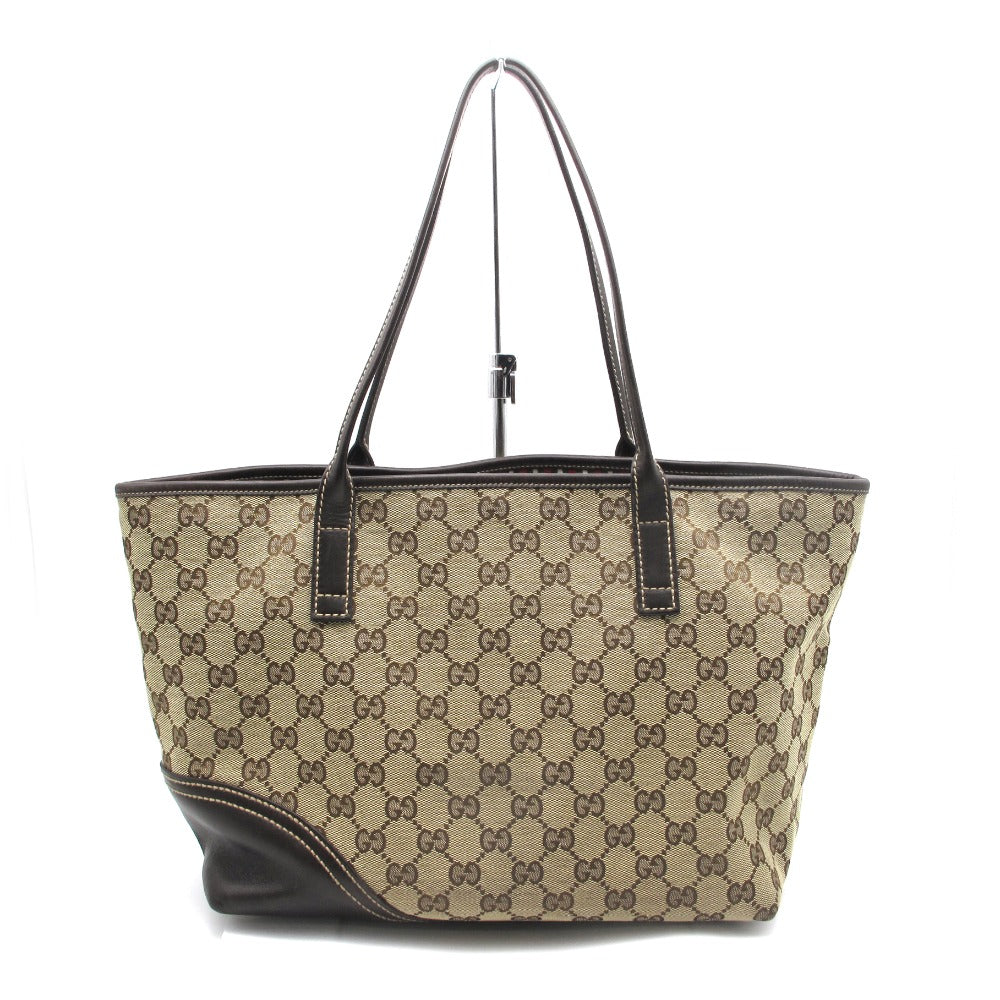 GUCCI グッチ インターロッキングG トートバッグ ショルダーバッグ 169946 GG キャンバス レザー ベージュ レディース