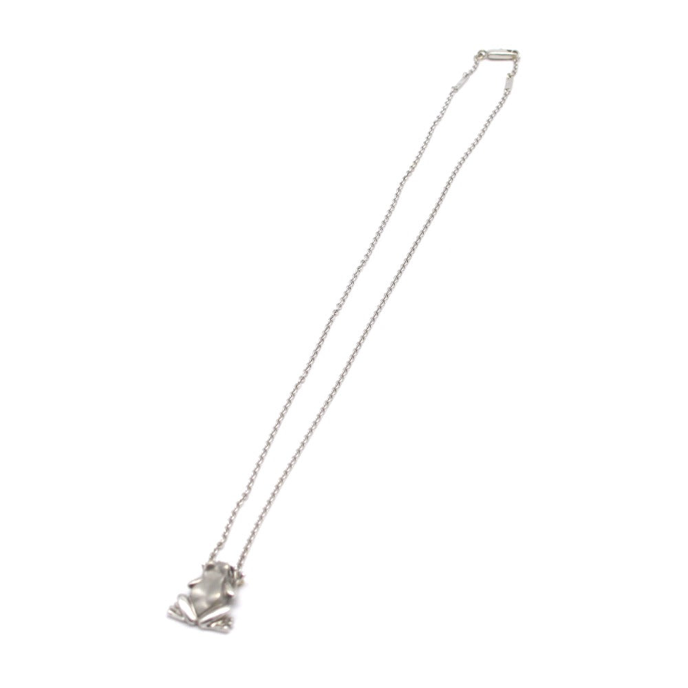 Carrera y Carrera カレライカレラ ネックレス ペンダント カエル 蛙 フロッグ 750 K18 ホワイトゴールド 赤色石 ジュエリー アクセサリー