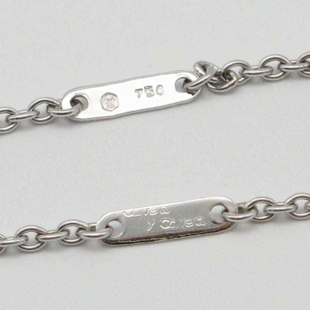 Carrera y Carrera カレライカレラ ネックレス ペンダント カエル 蛙 フロッグ 750 K18 ホワイトゴールド 赤色石 ジュエリー アクセサリー