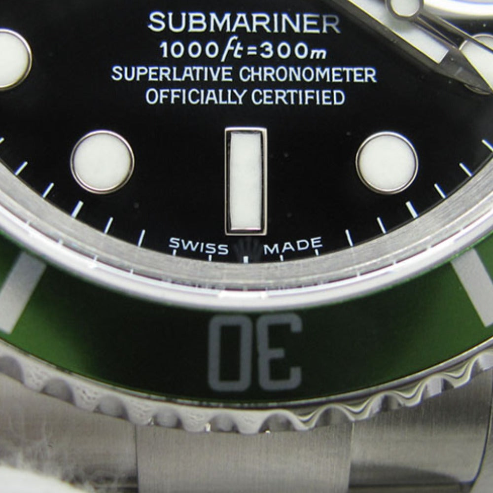 ROLEX ロレックス 腕時計 サブマリーナ デイト グリーン Ref.16610LV F番 ビッグスイス ファット4 SUBMARINER