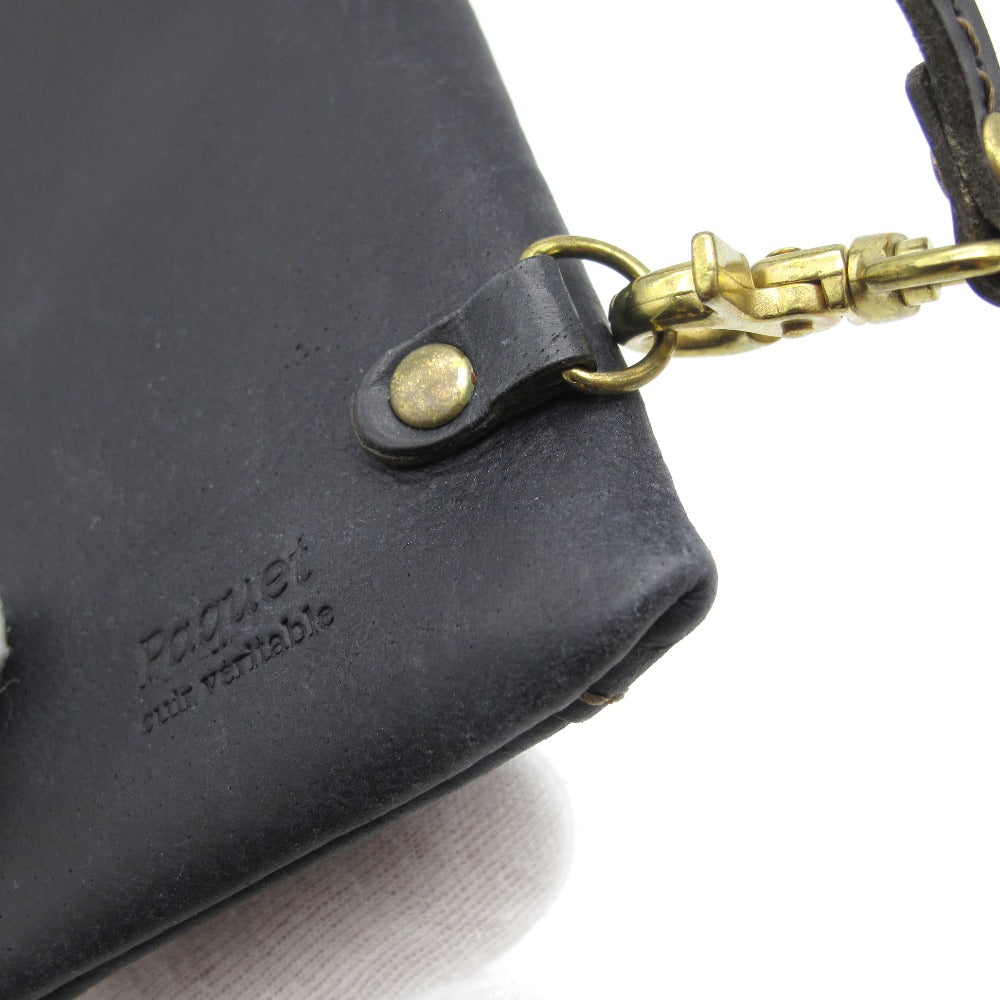 Hawk Company ホークカンパニー Paquet パケット 本革 キーケース キーリング付きケース 鍵 コイン 小銭 小物 レザー ネイビー 男女兼用