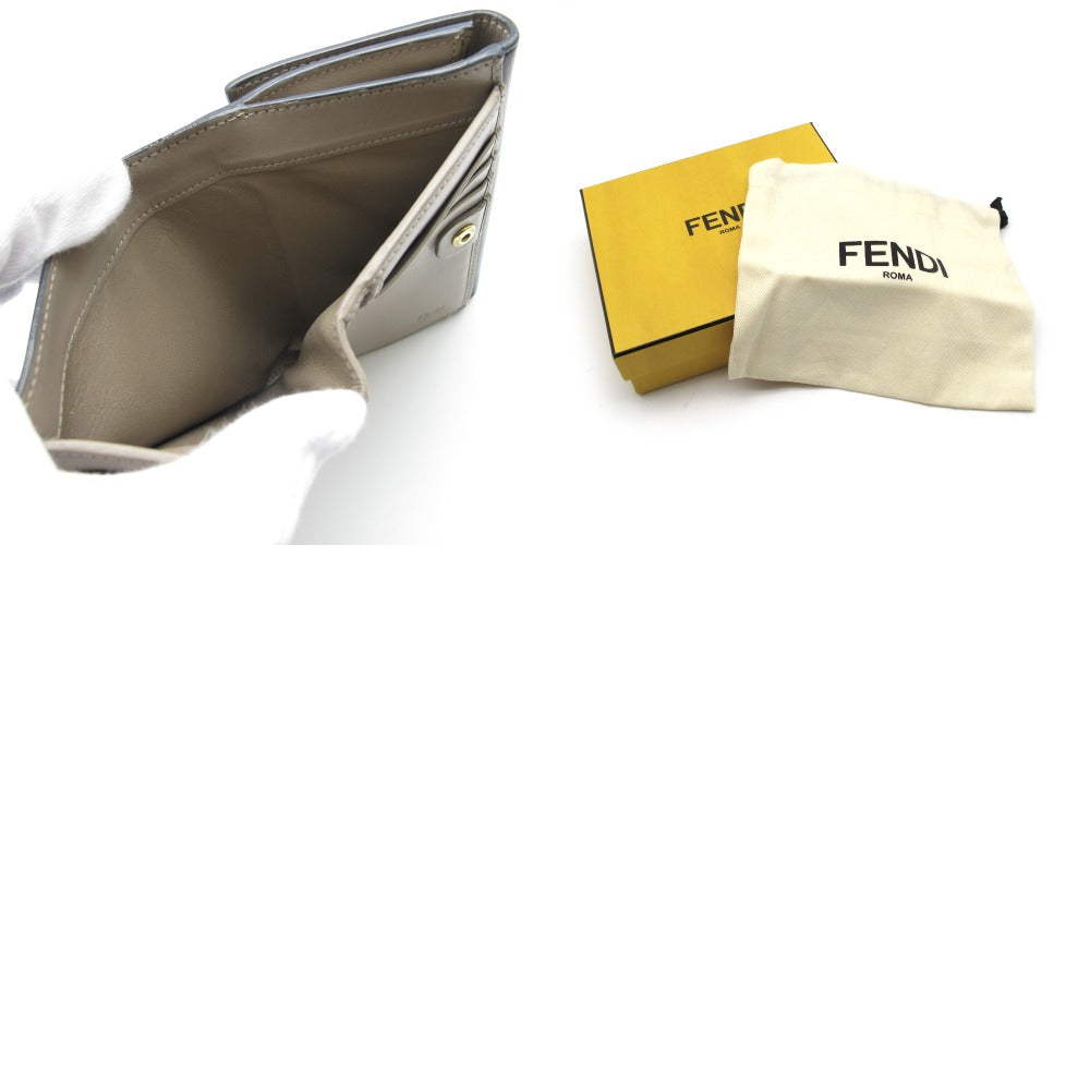 FENDI フェンディ 二つ折り財布 ピーカブー ウォレット ターンロック レザー ブラック 8M0359