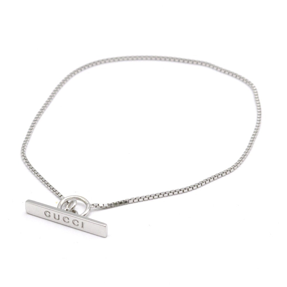GUCCI グッチ ブレスレット ラリアット ブレスレット K18WG 750 ホワイトゴールド ラリエット 2.8g 約17.5cm レディース ジュエリー アクセサリー 美品