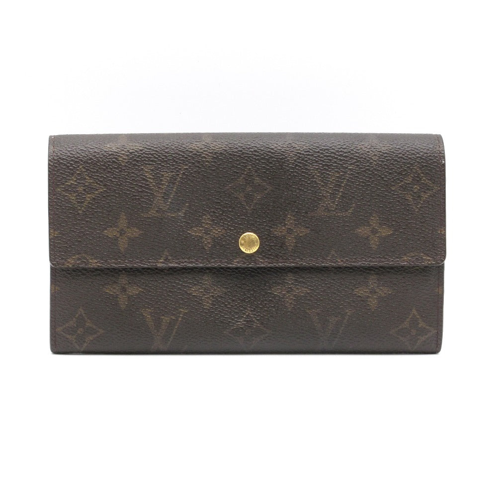LOUIS VUITTON ルイ・ヴィトン 長財布 ポシェット ポルトモネクレディ ウォレット PVC レザー ブラウン モノグラム M61725