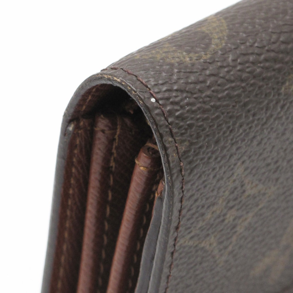 LOUIS VUITTON ルイ・ヴィトン 長財布 ポシェット ポルトモネクレディ ウォレット PVC レザー ブラウン モノグラム M61725