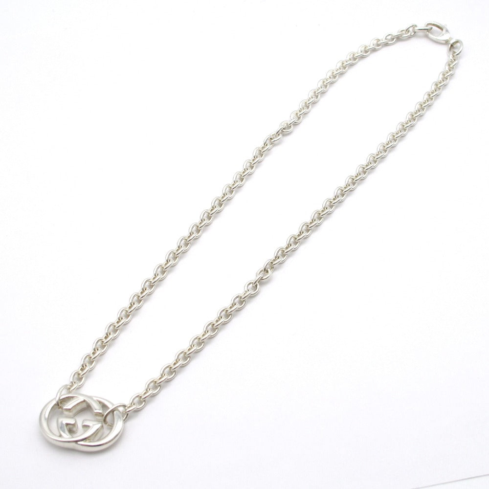 GUCCI グッチ ネックレス インターロッキングG GG シルバー ペンダント 約44cm SILVER SV Ag 925 銀 箱 美品