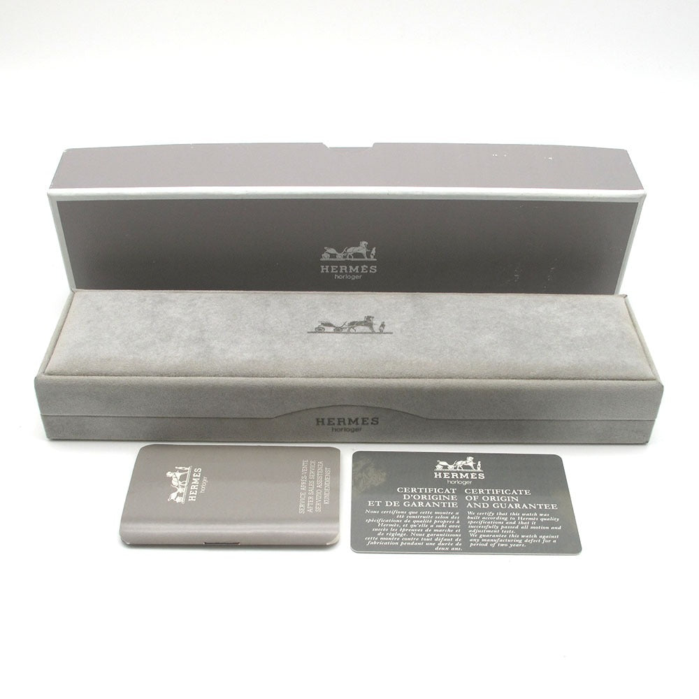 HERMES エルメス 腕時計 プロフィール 白文字盤 コンビ クォーツ レディース