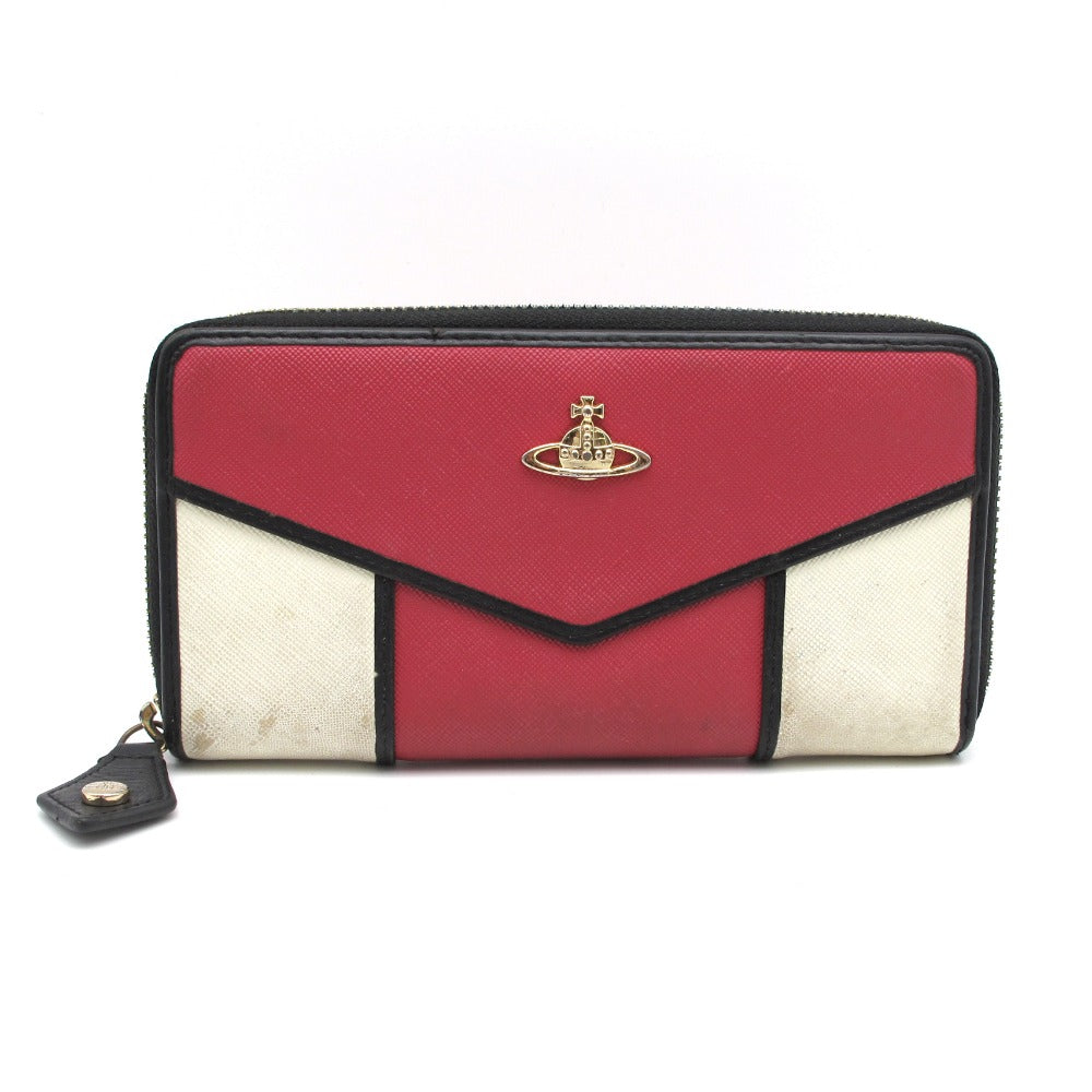 Vivienne Westwood ヴィヴィアン・ウエストウッド 長財布 ラウンドファスナー ジッピー ロングウォレット オーブ PVC レザー 55VV317 難あり