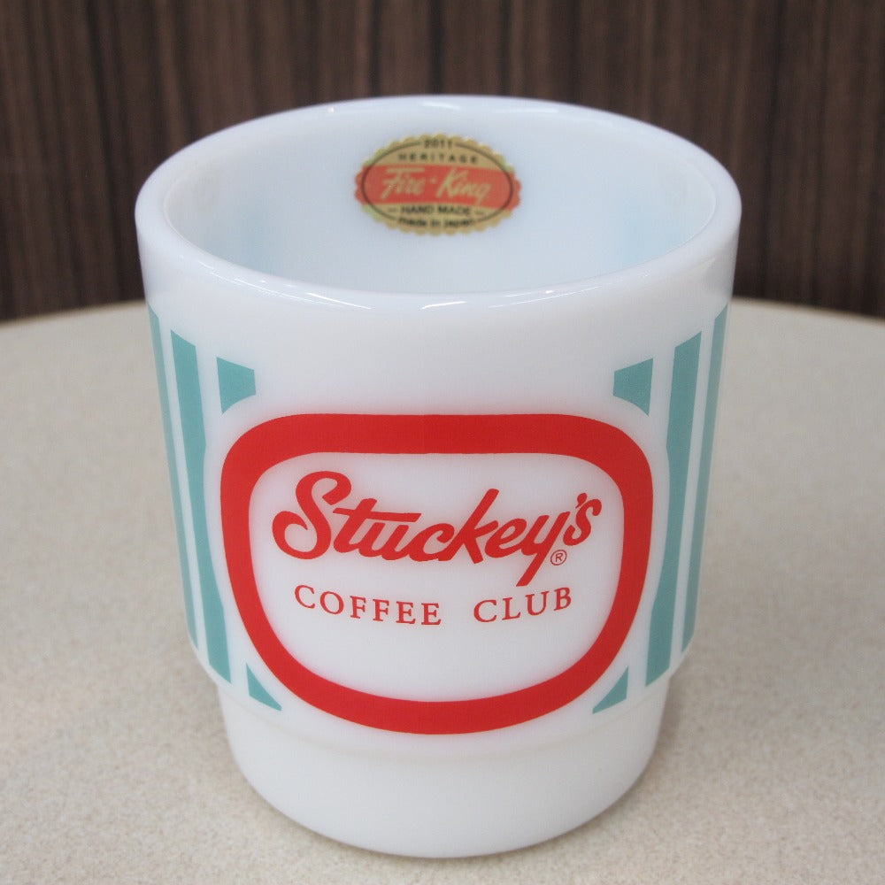 Fire-King ファイヤーキング マグカップ Stuckey's スタッキーズ スタッキングマグ アドマグ 復刻版 FK0912 SS001 ブルー 箱付き 食器 雑貨 コレクション 未使用品