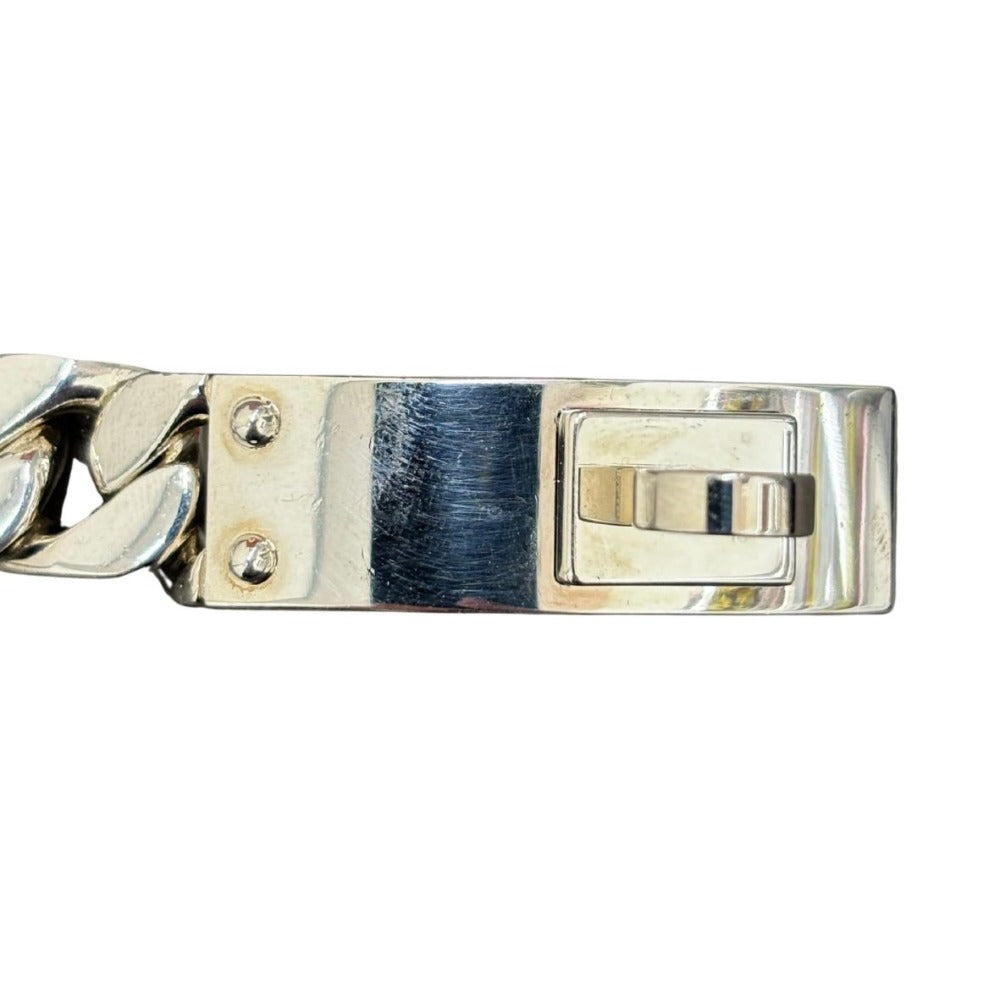 エルメス ブレスレット ケリーグルメット GMサイズ 腕周り約17cm LG刻印 重量81.6g Ag925 シルバー シンプル 小物 ユニセックス HERMES
