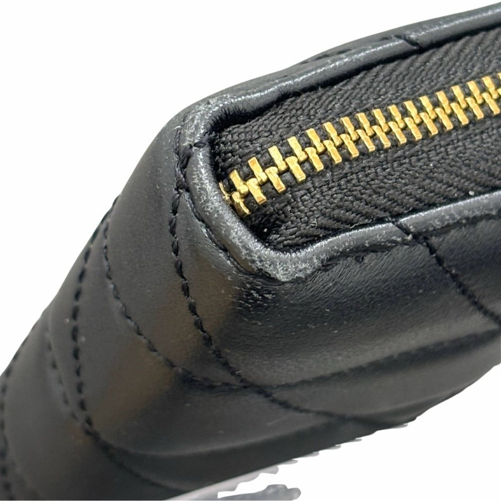 コーチ コインケース ブラック CM505 小銭入れ キルティング スモール ジップ アラウンド レザー コンパクト シンプル レディース COACH