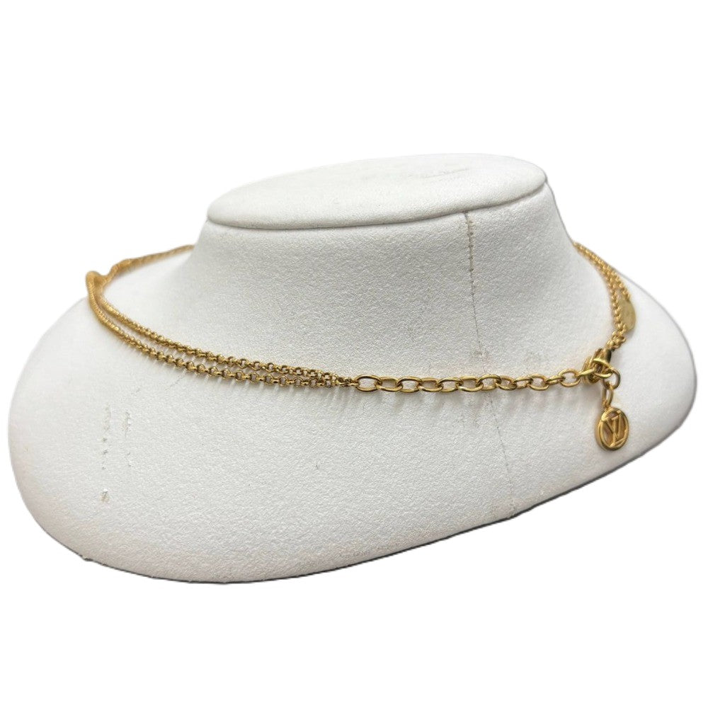 ルイヴィトン ネックレス･レディ LV M01845 モノグラム ゴールド チェーン メタル ブランドジュエリー アクセサリー レディース LOUIS VUITTON