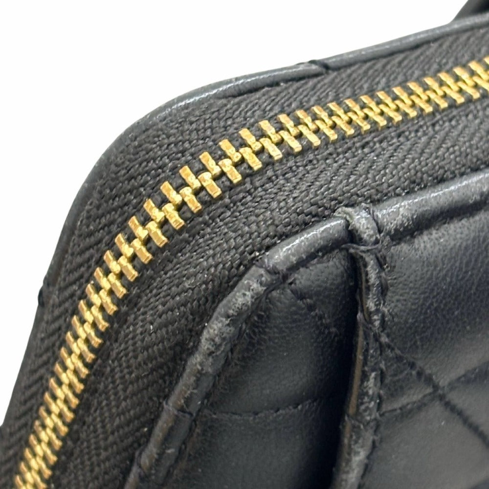 コーチ コインケース ブラック CM505 小銭入れ キルティング スモール ジップ アラウンド レザー コンパクト シンプル レディース COACH