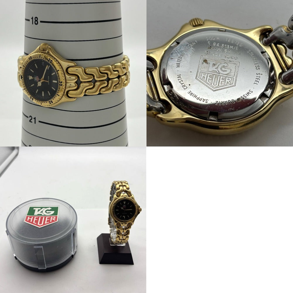 タグホイヤー S/el セル デイト S94.313M 34mm クォーツ ステンレス ゴールド 電池交換済 稼働品 メンズ TAG HEUER 腕時計