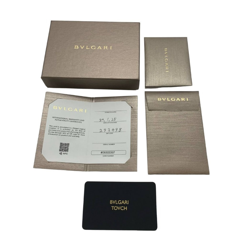 BVLGARI ブルガリ カードケース ブルガリ チェーン付きカードケース パスケース 蛇 ウィメンズ メンズ レディース ミニマリスト チェーン レザー