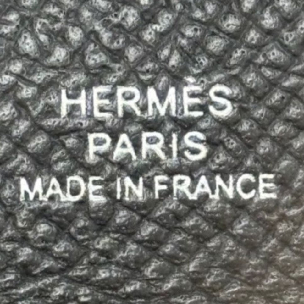 エルメス コインケース バスティア コインケース ヴォーエプソン Z刻印 レザー ブラック シルバー金具 ユニセックス 小銭入れ 財布 HERMES