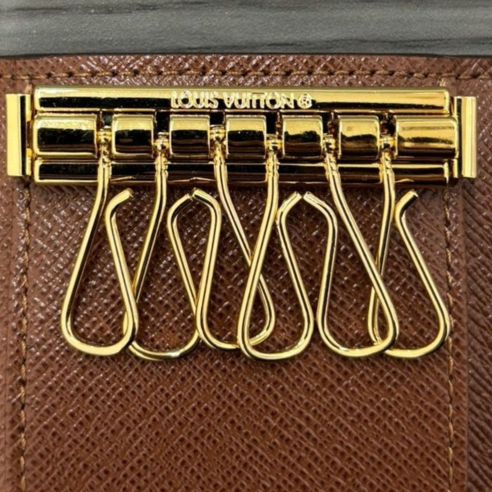 ルイ・ヴィトン キーケース M62630 ミュルティクレ6 RFID内蔵 キーケース PVC レザー ゴールド金具 ブラウン ユニセックス