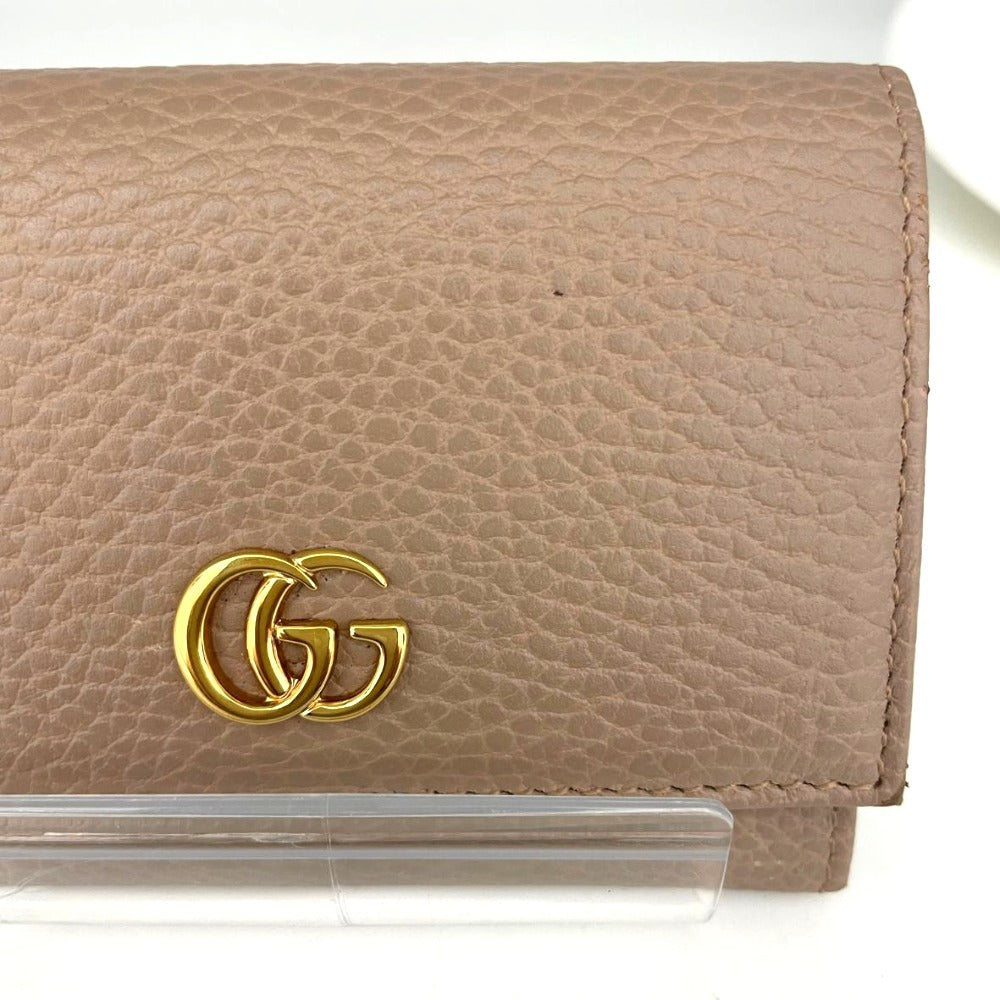 GUCCI グッチ カードケース グッチ GGマーモント カードケース 名刺入れ 二つ折り レディース ベージュ GG ゴールド 474748