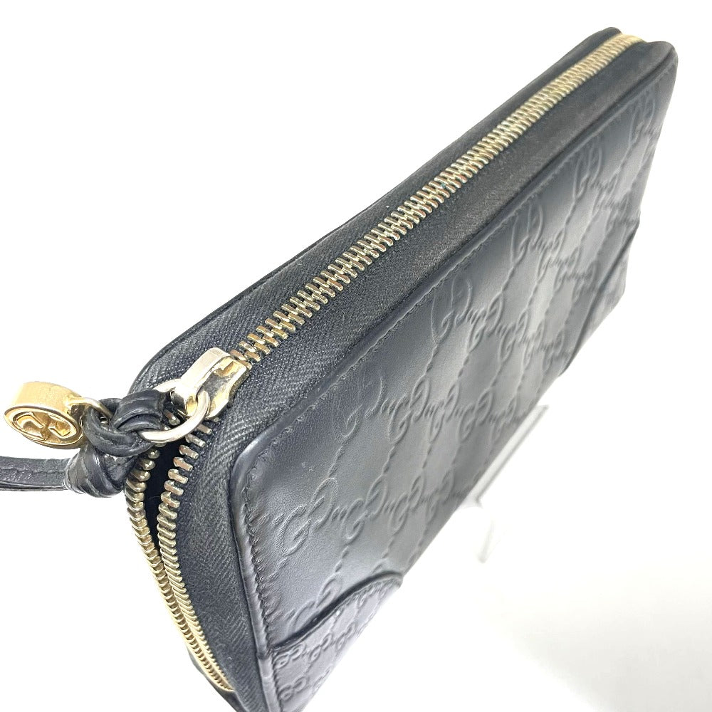 GUCCI グッチ 長財布 323397 GG レザー ブラック ゴールド金具 メンズ レディース ユニセックス ロングウォレット